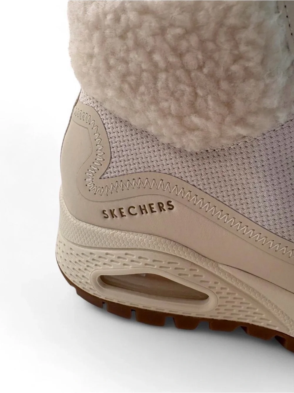 Skechers Women’s Winter Lace-Up Ankle Sneakers - Cream